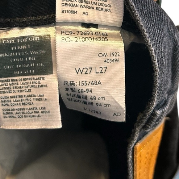 Levi's Women's Ribcage Black Destructed Straight Ankle Jeans- Size 27 - Picture 13 of 16